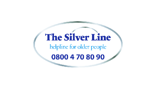 The silver line. Helpline for older people. Telephone number zero, eight, zero, zero, four, seven, zero, eight, zero, nine, zero. Home page